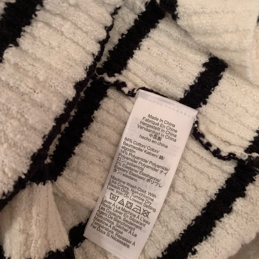 NWT Madewell Bouclé-Knit Sweater Tank Small S Striped White Navy - Picture 8 of 8